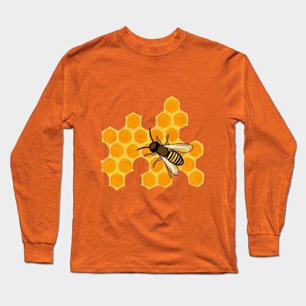 Honey & Bee Long Sleeve T-Shirt by Dandy Doodles